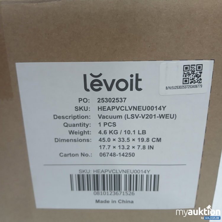 Artikel Nr. 445494 Artikel Nr. 445494: levoit Vacuum LVAC-200 Cordless Stick Maße 45x33,5x19,8cm, 4,6kg
Art.Nr 0674814250 funktion nicht getestet
