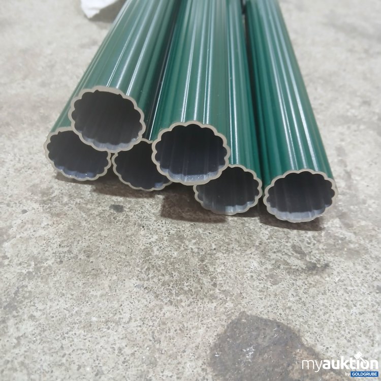 Artikel Nr. 465494 Artikel Nr. 465494: Grüne Aluminium Stangen/Rohe rund geriffelt ca. 150cm ø3cm 6Stk