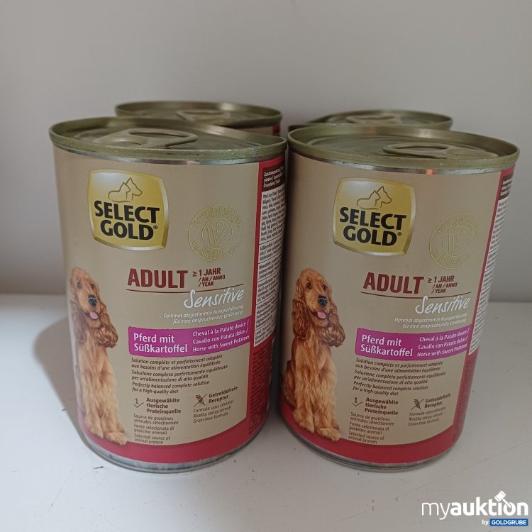 Artikel Nr. 471494: Select Gold Hundefutter Adult Sensitive Pferd mit Süßkartoffel 4 x 400g