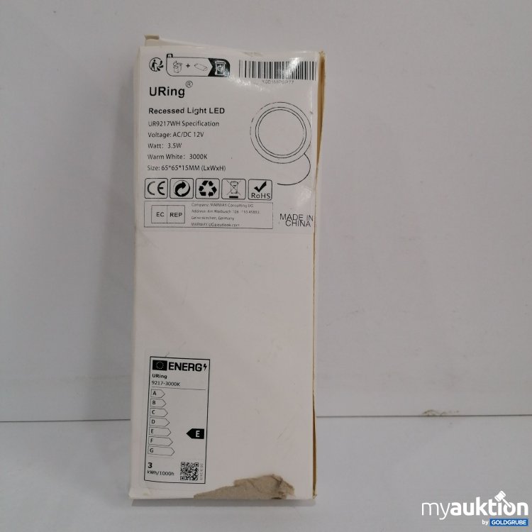 Artikel Nr. 827494 Artikel Nr. 827494: U Ring Recessed Light LED 12V, 3.5W