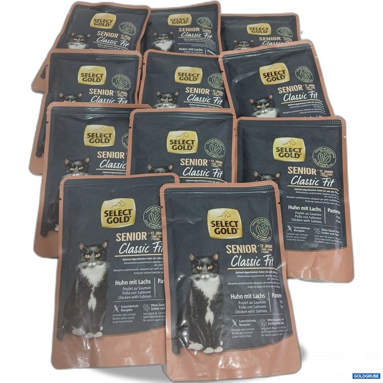 Artikel Nr. 952494: Select Gold Senior Classic Fit Katzenfutter Huhn mit Lachs 11x85g