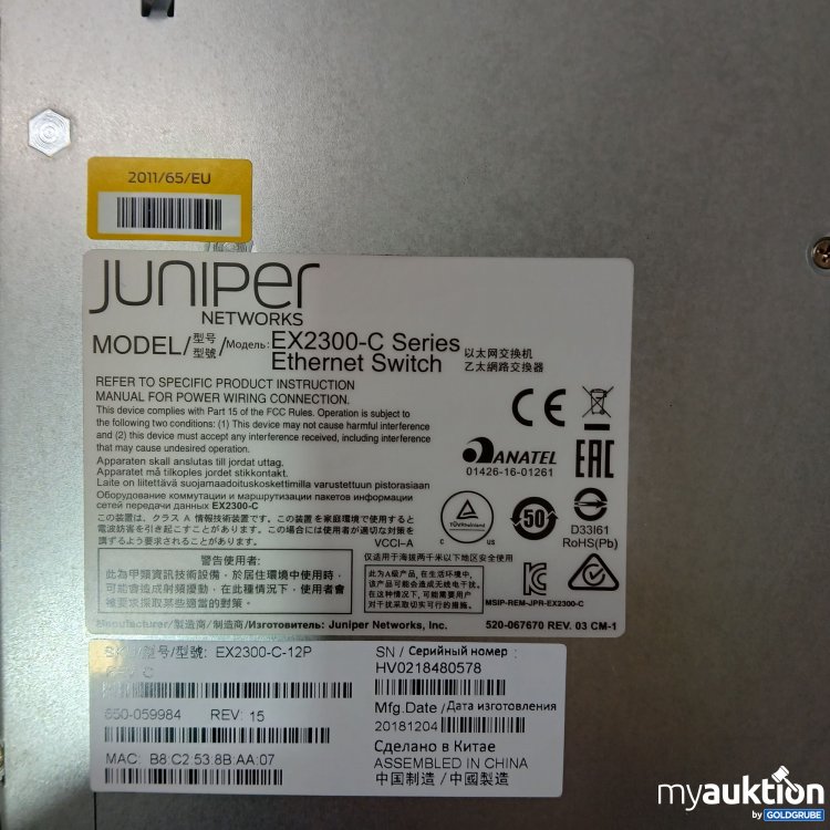 Artikel Nr. 954494: JUNIPER Networks Ethernet Switch EX2300-C Series