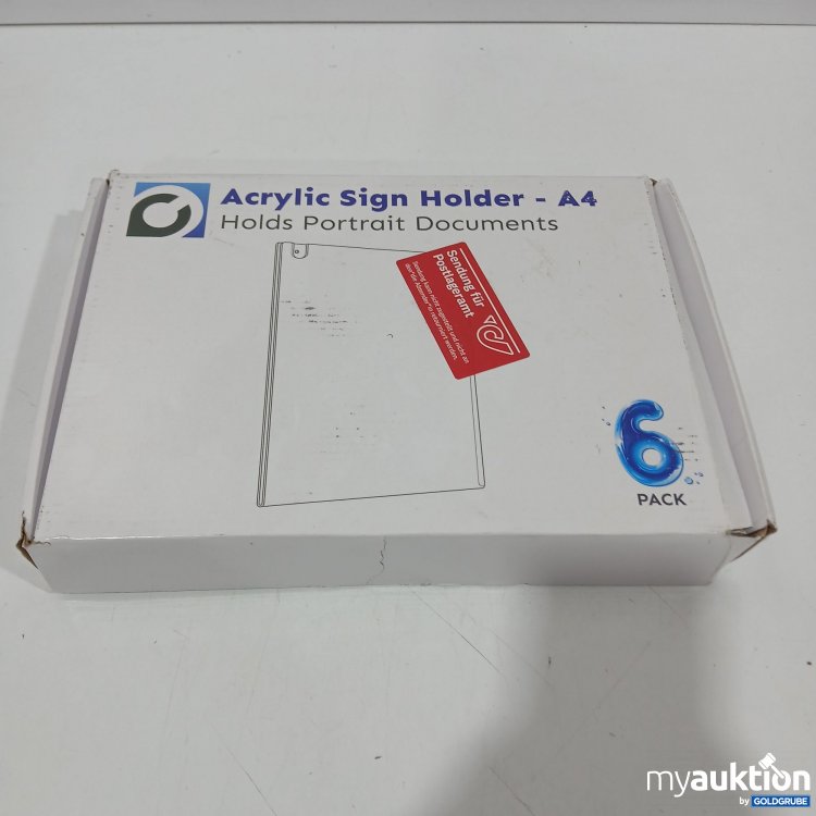 Artikel Nr. 888495: Acrylic Sign Holder A4 6stk 