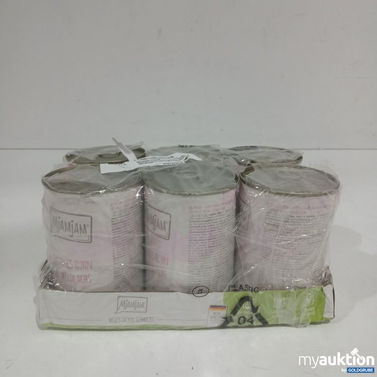 Artikel Nr. 960495: Mjammjamm Katzenfutter saftiges Huhn & Wildlachs 6x400g