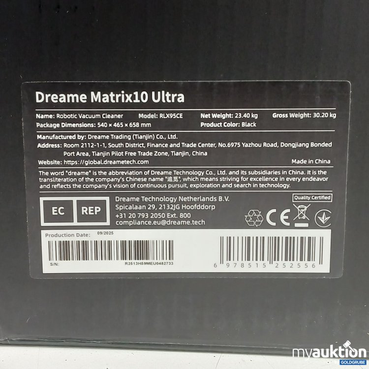 Artikel Nr. 967495: Dreame Matrix10 Ultra Model RLX95CE,Art.No. 2513H59MEU0482733