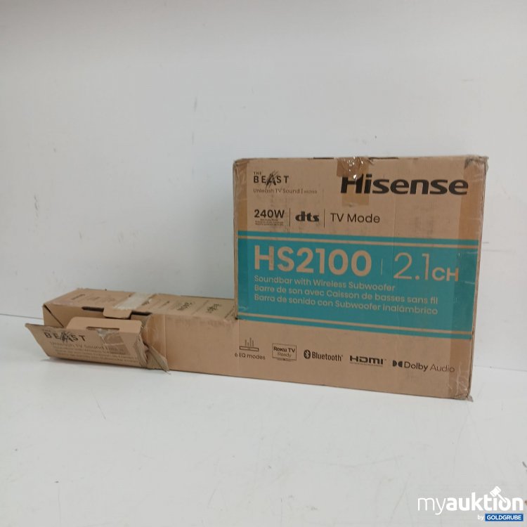 Artikel Nr. 982495 Artikel Nr. 982495: Hisense HS 2100 2.1ch Soundbar with Wireless Subwoofer