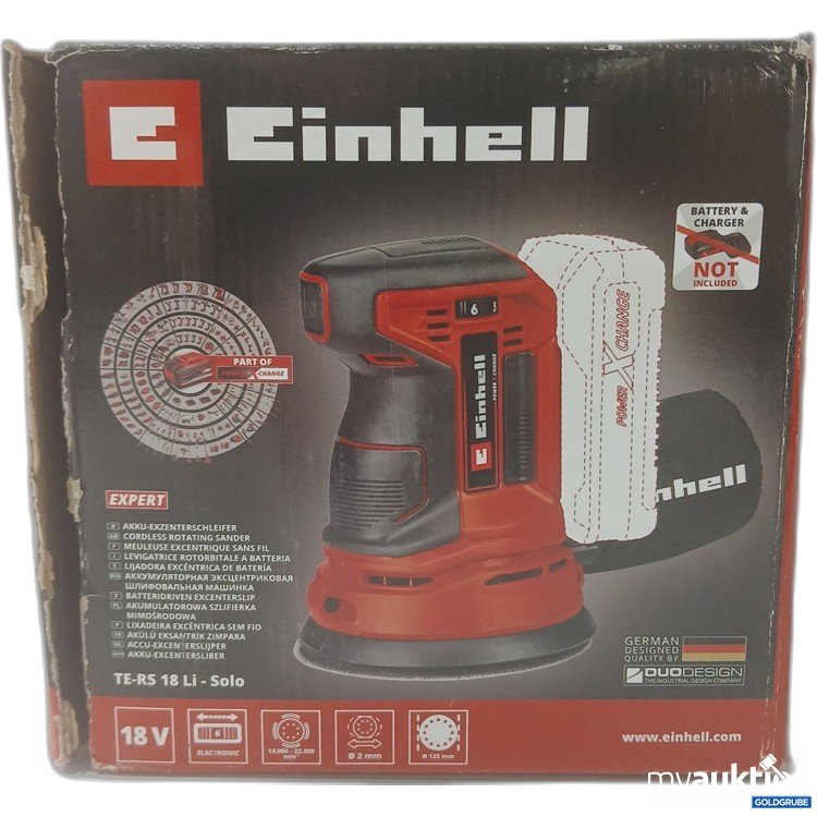 Artikel Nr. 995495 Artikel Nr. 995495: Einhell Akku-Exzenterschleifer TE-RS 18 Li-Solo