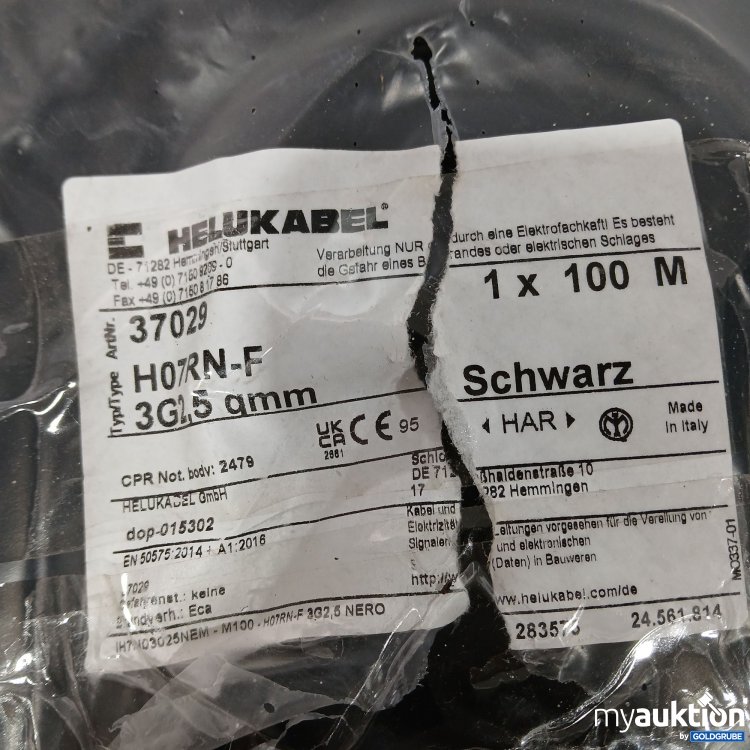 Artikel Nr. 888496: Helukabel 100m 37029 H07RN F 3G2.5gmm