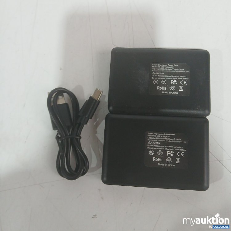Artikel Nr. 446498 Artikel Nr. 446498: Smart Li-Polymer Powerbank Modell GD-Y50 2Stk