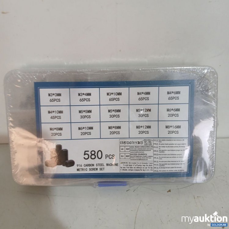 Artikel Nr. 934498 Artikel Nr. 934498: 916 Carbon Steel Machine Metric Screw Set 580 PCS