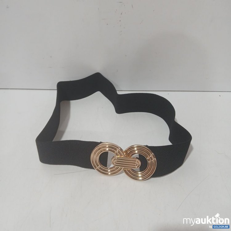 Artikel Nr. 939498 Artikel Nr. 939498: Schwarzer Gürtel mit goldener Schnalle