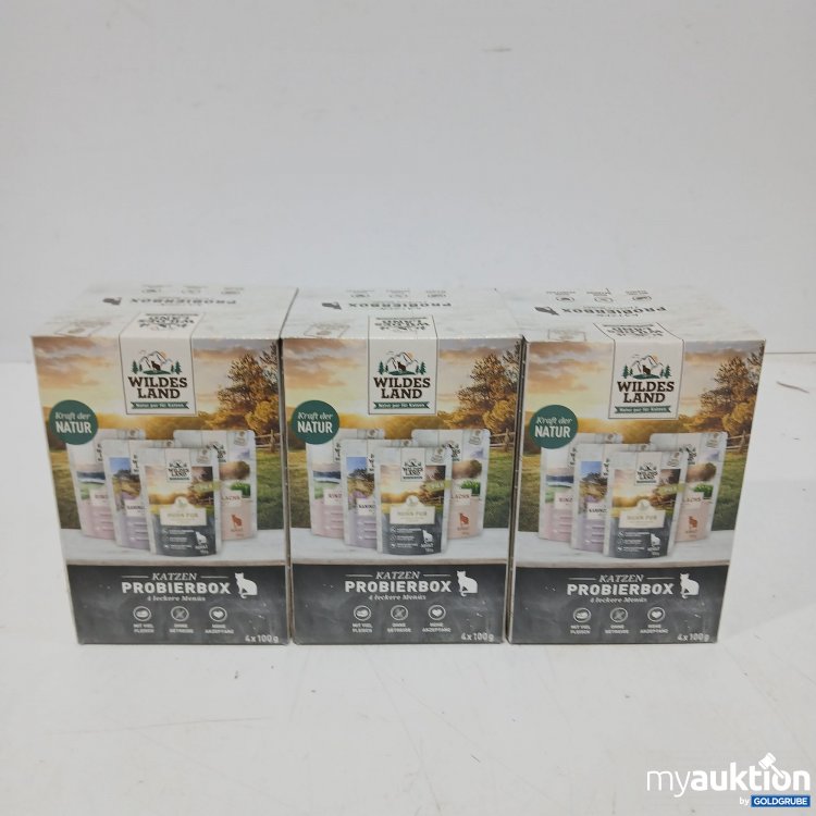 Artikel Nr. 950498 Artikel Nr. 950498: Wildes Land Katzen Probierbox 3x4x100g