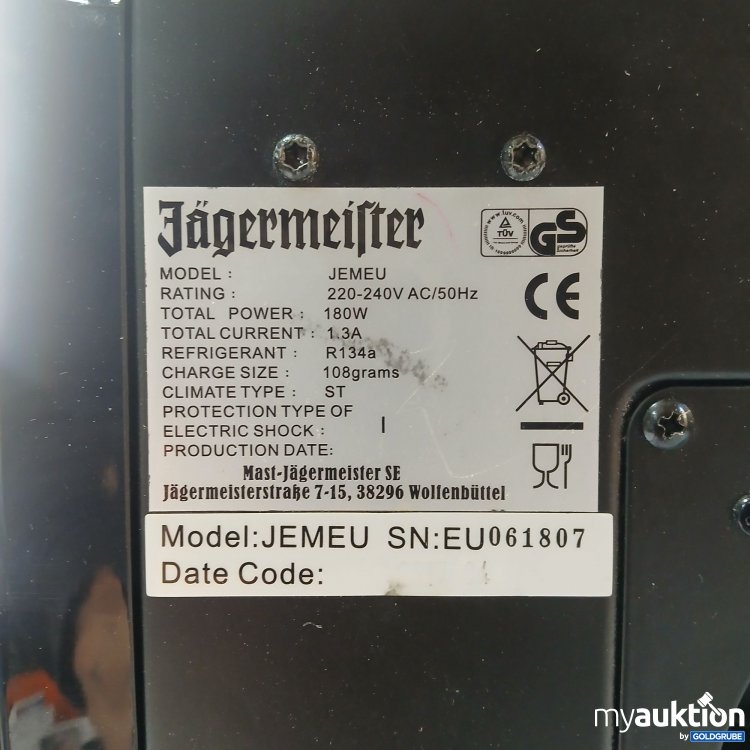 Artikel Nr. 967498: Jägermeister Zapfmaschine Model JEMEU, Art.No. EU061807