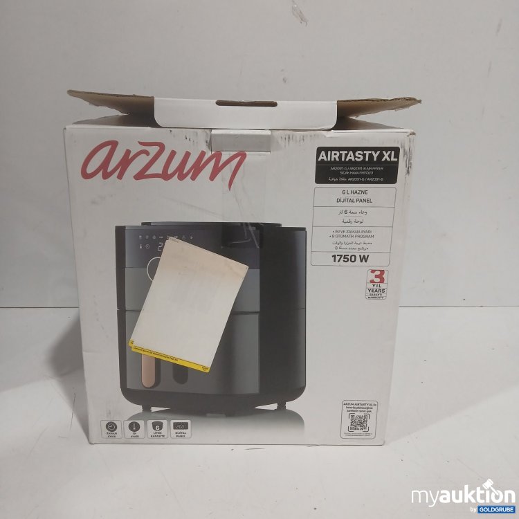 Artikel Nr. 465499 Artikel Nr. 465499: Arzum Airtasty XL Heißluftfritteuse 6L