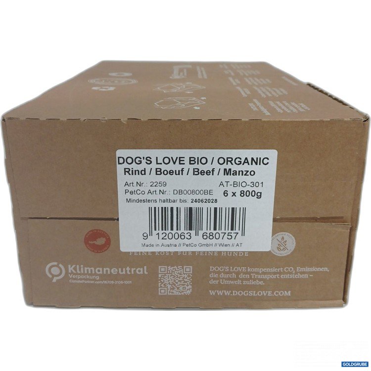 Artikel Nr. 891499: Dogs Love Bio Hundefutter Rind 6x800g
