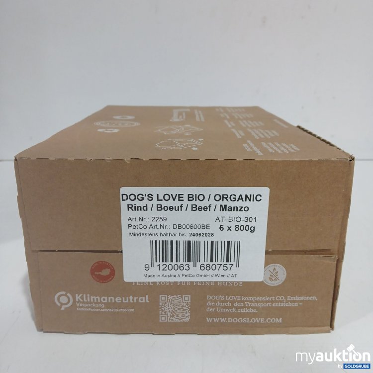 Artikel Nr. 891499: Dogs Love Bio Hundefutter Rind 6x800g
