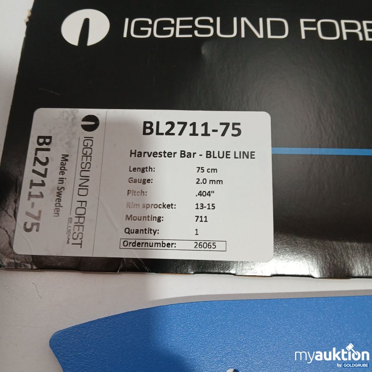 Artikel Nr. 951499: Iggesund Forest Harvester-Führungsschiene Modell BL2711-75 Nutbreite 2.0mm Länge 75cm 