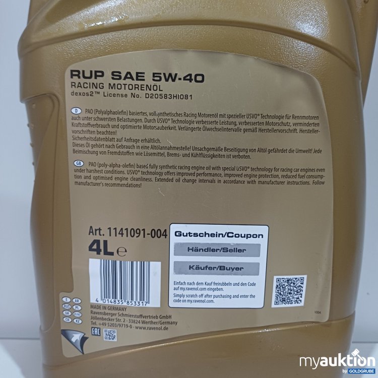 Artikel Nr. 985499: Ravenol RUP Racing Ultra Performance SAE 5W-40, 4L