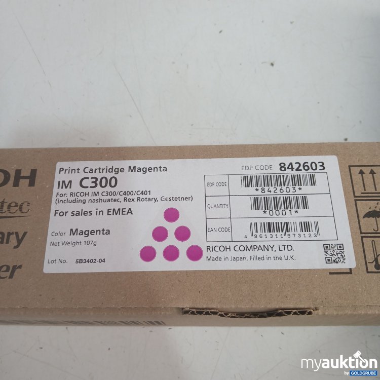 Artikel Nr. 996499 Artikel Nr. 996499: Ricoh Print Cartridge Magenta IM C300 107g