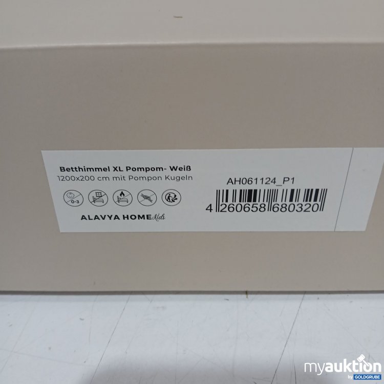 Artikel Nr. 441500: Alavya Home Betthimmel XL Pompom -Rosa 1200x200cm