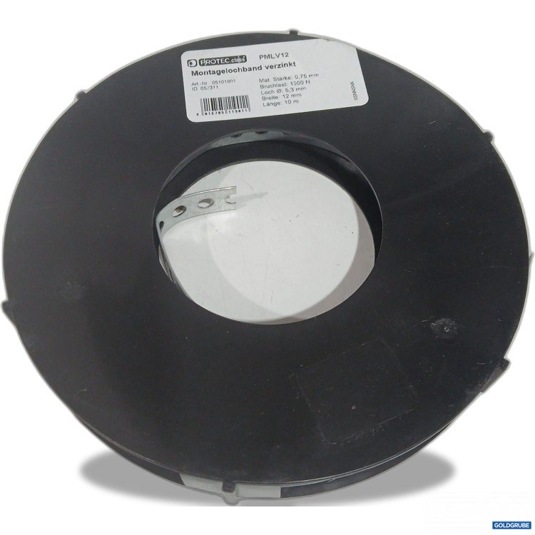 Artikel Nr. 524500: Protect Montagelochband verzinkt 0,75mm Loch ø5,3mm Breite 12mm Länge 10m 