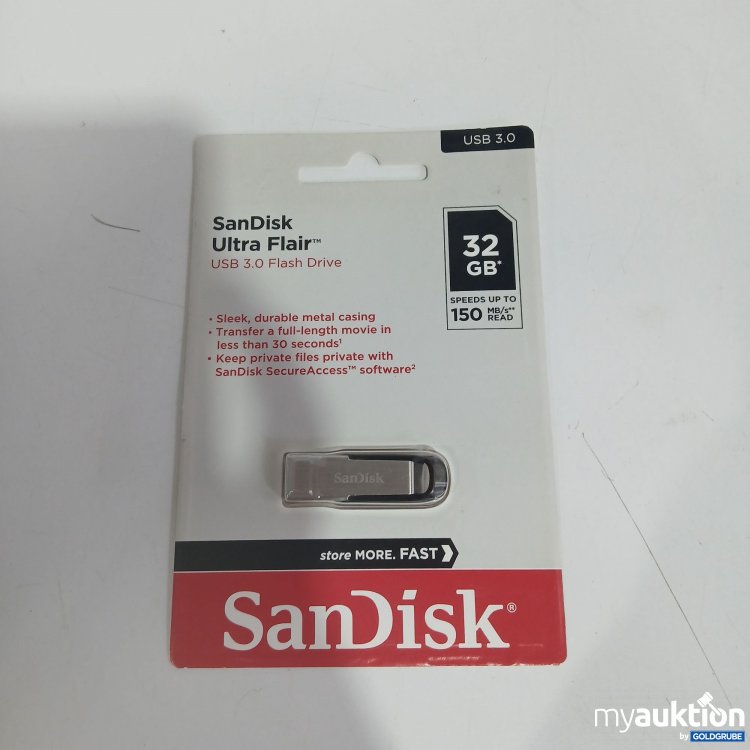 Artikel Nr. 834500 Artikel Nr. 834500: SanDisk Ultra Flair USB 3.0 Flash Drive 32GB