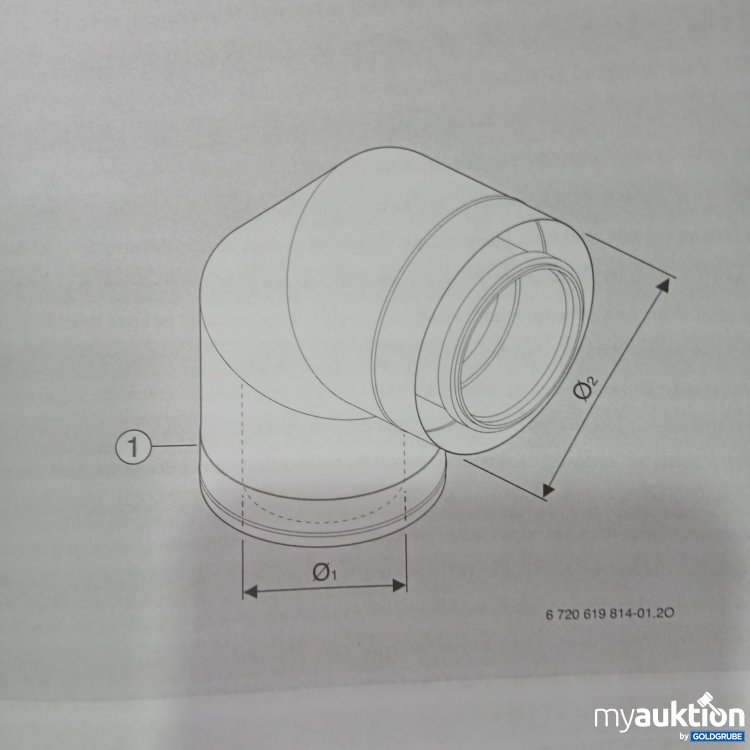Artikel Nr. 439501: Duravent Steel 90 Degree Elbow