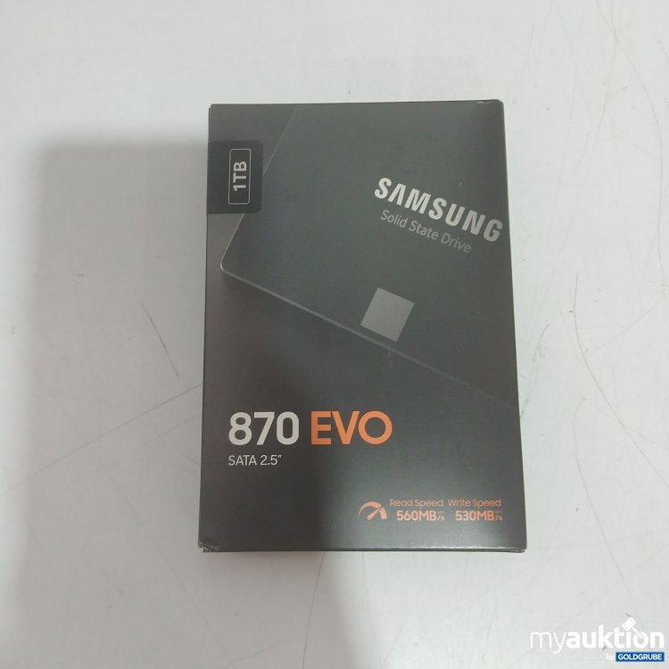 Artikel Nr. 445501 Artikel Nr. 445501: Samsung SSD 870 EVO 1 TB SATA 2.5
Model: MZ - 77E1T0B/EU