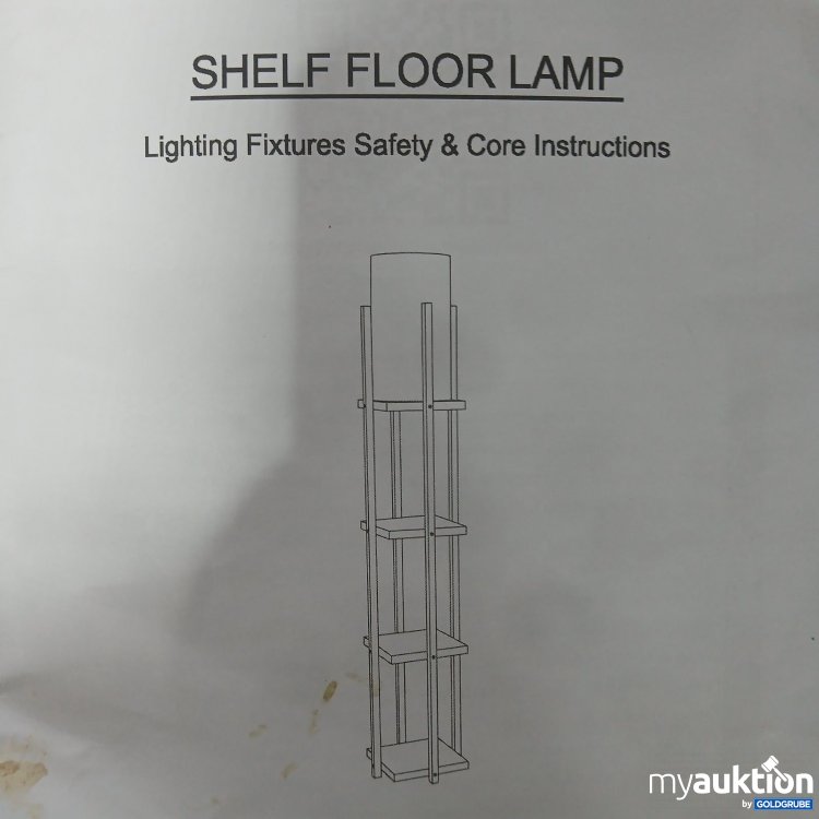 Artikel Nr. 478501 Artikel Nr. 478501: Shelf Floor Lamp mit integrierten Ablageflächen. Lampenschirm fehlt, nur Regal vorhanden!