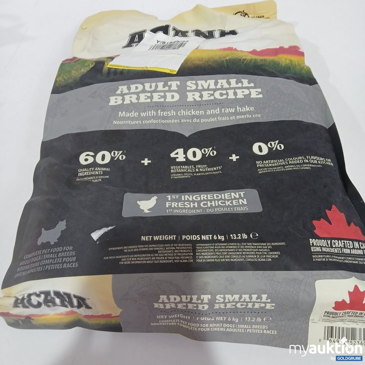 Artikel Nr. 816501: Agana Adult Small Breed Recipe fresh chicken and raw hake 6kg