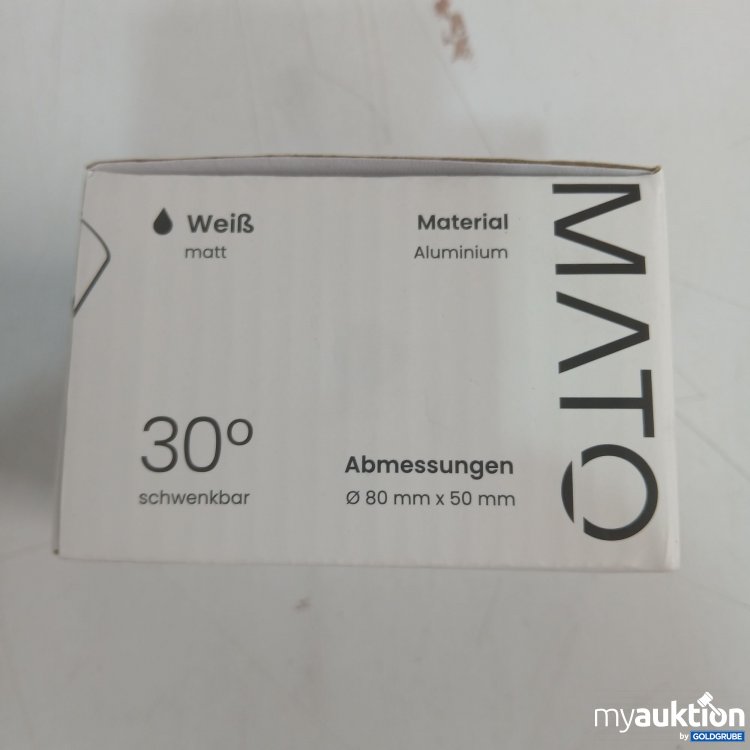 Artikel Nr. 984501 Artikel Nr. 984501: Mato Aufbauspot LF-R-001-WH Durchmesser 80mmx50mm