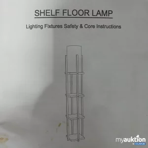 Auktion Shelf Floor Lamp mit integrierten Ablageflächen. Lampenschirm fehlt, nur Regal vorhanden!