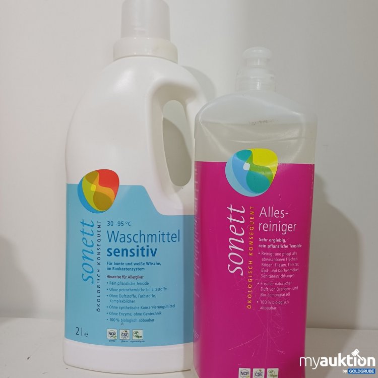 Artikel Nr. 471502: Sonett-Set diverse Artikel: Waschmittel sensitiv 2l & Allesreiniger 1l