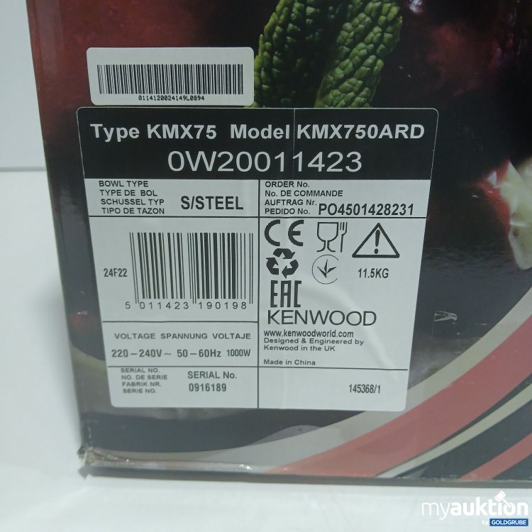 Artikel Nr. 813502 Artikel Nr. 813502: Kenwood kMix Spicy Red 1000W 5lKMX75