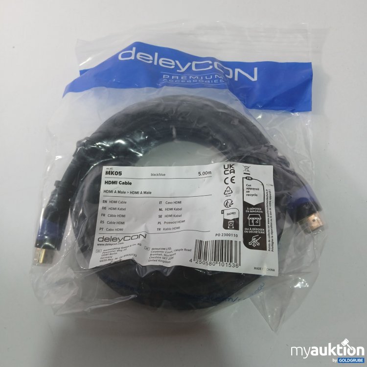 Artikel Nr. 826502 Artikel Nr. 826502: DeleyCon HDMI Kabel MK05 5m