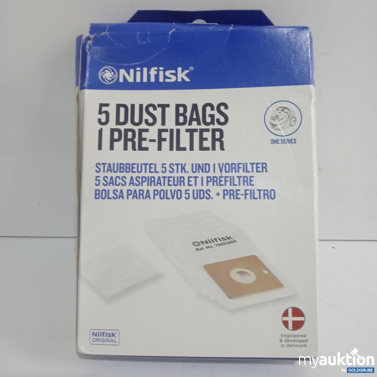 Artikel Nr. 989502 Artikel Nr. 989502: Nilfisk 5 Dust Bags Pre Filter