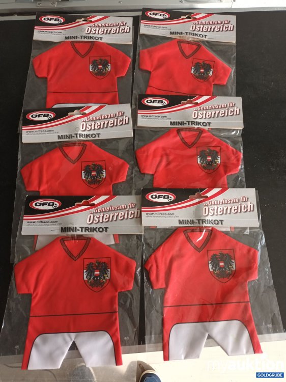Artikel Nr. 398503 Artikel Nr. 398503: 6 Originalverpackte ÖFB Fußball Fan Mini Trikot