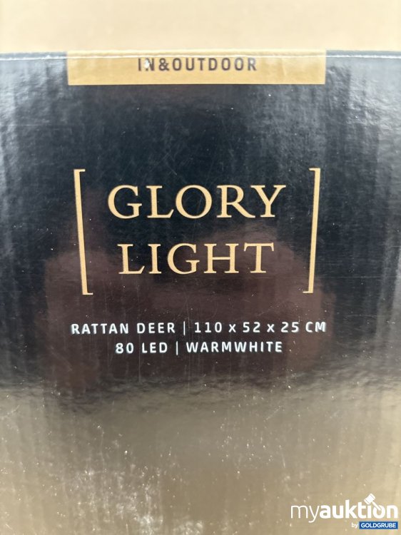 Artikel Nr. 921503: GLORY LIGHT Rattan Deer 80 LED warmwhite