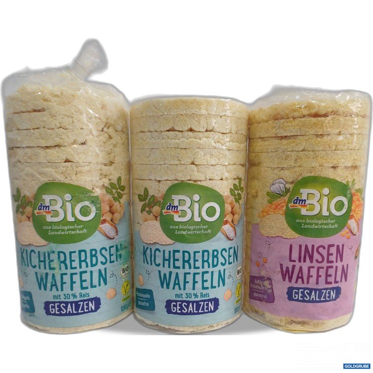 Artikel Nr. 983503: dm 2x Kichererbsenwaffeln und 1x Linsenwaffeln, á 100g