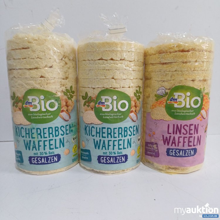 Artikel Nr. 983503: dm 2x Kichererbsenwaffeln und 1x Linsenwaffeln, á 100g
