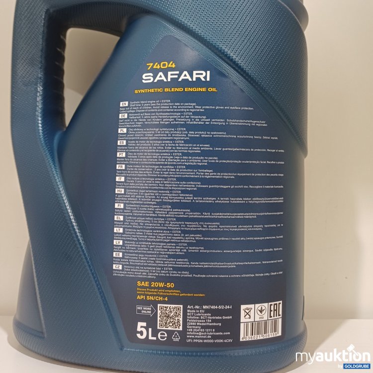 Artikel Nr. 985503: MANNOL Safari 7404 20W-50, 5L