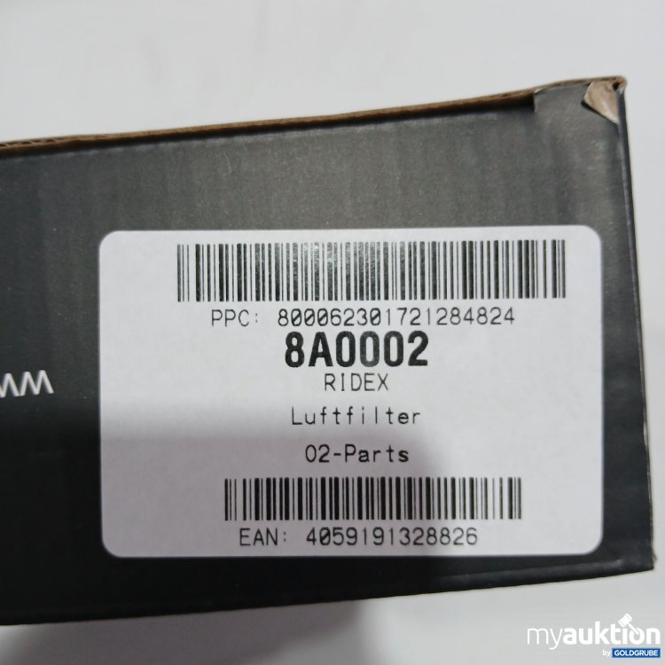 Artikel Nr. 799504 Artikel Nr. 799504: Ridex Luftfilter 8A0002