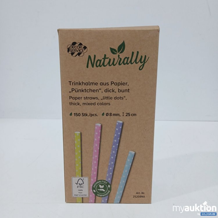 Artikel Nr. 877504: Decor Service Naturally Trinkhalme aus Papier 150stk 