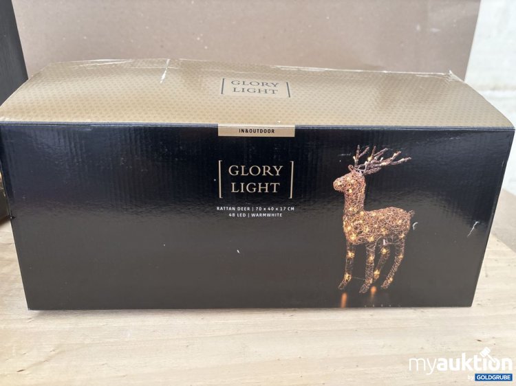 Artikel Nr. 921504: GLORY LIGHT Rattan Deer 70x40x17 cm