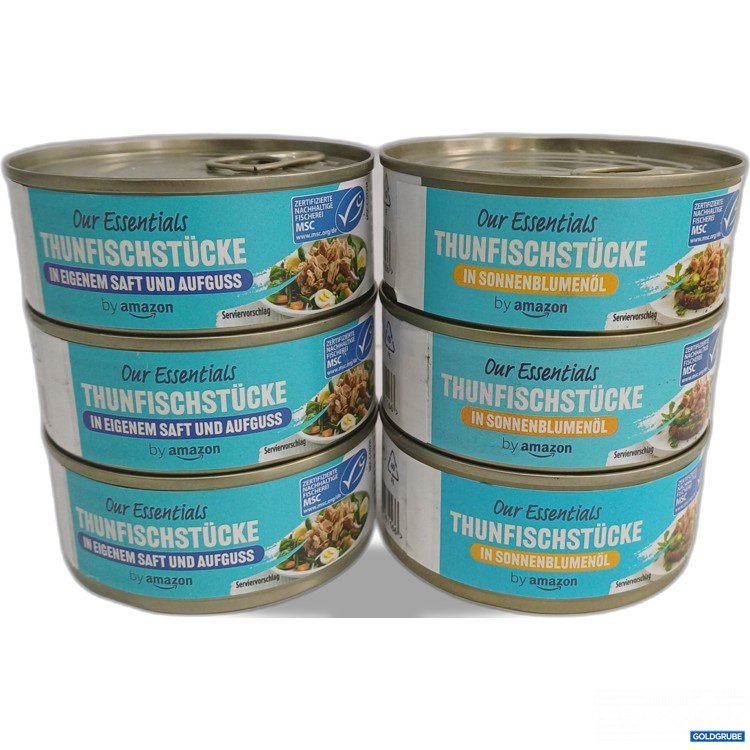 Artikel Nr. 983504: by Amazon Thunfischstücke in Sonnenblumenöl/Eigenen Saft, 6x145g