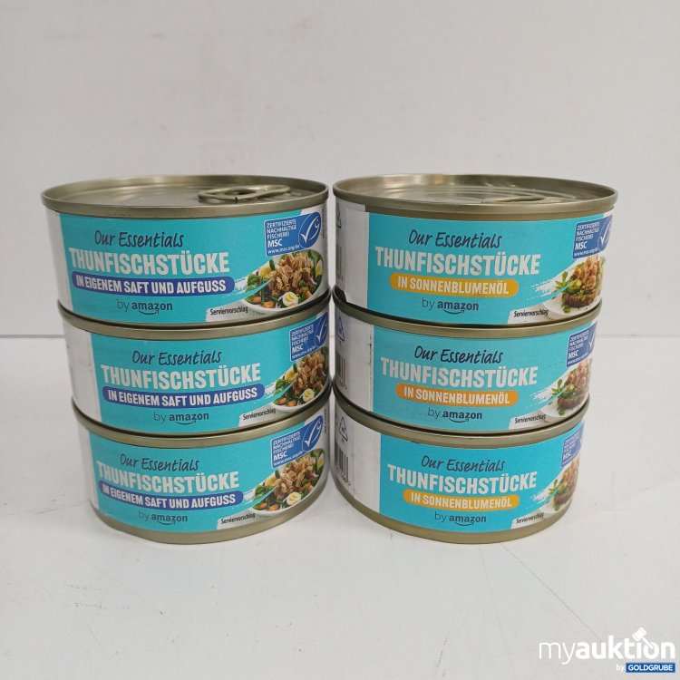 Artikel Nr. 983504: by Amazon Thunfischstücke in Sonnenblumenöl/Eigenen Saft, 6x145g