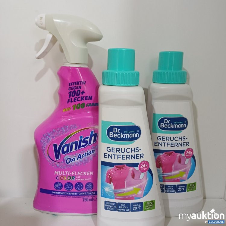 Artikel Nr. 471505: Set diverse Artikel: Vanish Oxi Action Vorwaschspray 750 ml + 2 x Dr. Beckmann Geruchsentferner