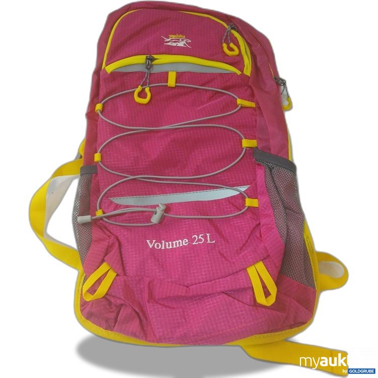 Artikel Nr. 933505 Artikel Nr. 933505: Tanluhu Rucksack mit einem Volumen von 25 L. Farbe: Pink mit gelben Akzenten