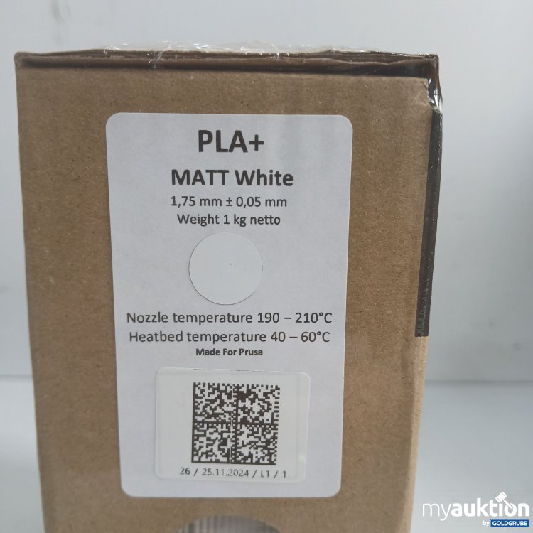 Artikel Nr. 981505: Prusa by Josef Prusa Basic Filament PLA+ Matt White 1,75mm