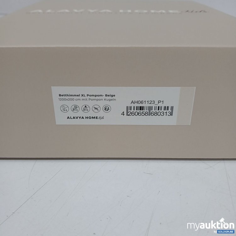 Artikel Nr. 441506: Alavya Home Betthimmel XL Pompom -Beige 1200x200cm 